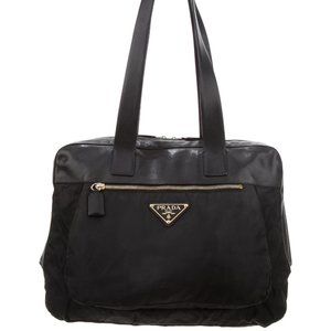 PRADA Vintage Nero Tessuto Shoulder Bag/Tote